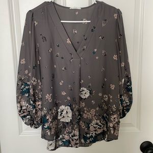 Floral V-Neck Blouse